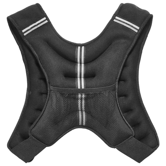 Weighted Vest 16 lbs with Reflective Stripe Adjustable Buckle Body Weight Vest for Men Women Strength Training Running Fitness