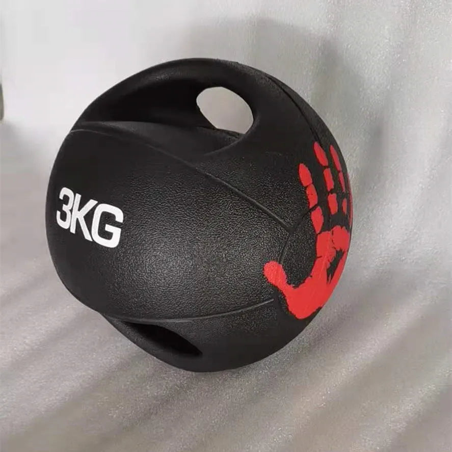 Dual Grip Medicine Balls 6lb 8lb 10lb 12lb Grip Weighted Ball for Exercise Fitness Gym Double Handle Medicine Ball