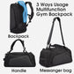 Bange Unisex Gym bag for Men Suitcase Multifunction Backpack Large Waterproof Anti-stain Men Duffle Bag Travel Hand Luggage Bags
