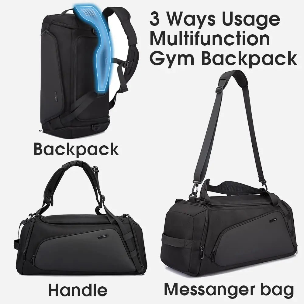 Bange Unisex Gym bag for Men Suitcase Multifunction Backpack Large Waterproof Anti-stain Men Duffle Bag Travel Hand Luggage Bags