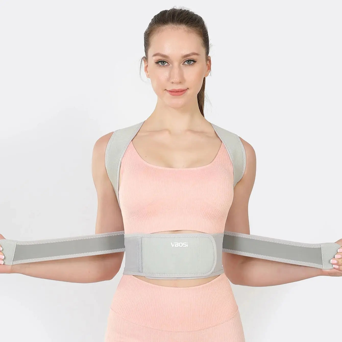 VBOSi Women Men Adjustable Sporty Back Brace Waist Support Posture Corrector