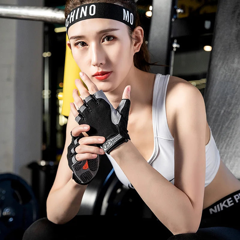 Mtb Gloves Cycling Breathable Gym Workout Gloves for Men Women Half Finger Non-slip Weight Lifting Motorcycle Fitness Gloves