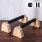 1 Pair Street Fitness Push Up Bar Solid Wood Non-slip Push-up Rack Stable Planche Push-up Home Exercise Equipment Push-up