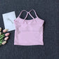 Women's Cross Back Push-Up Yoga Sports Bra Comfortable Gym Tank Top Workout Fitness Vest 'Naked Feeling' Gym Bra Fitness Wear