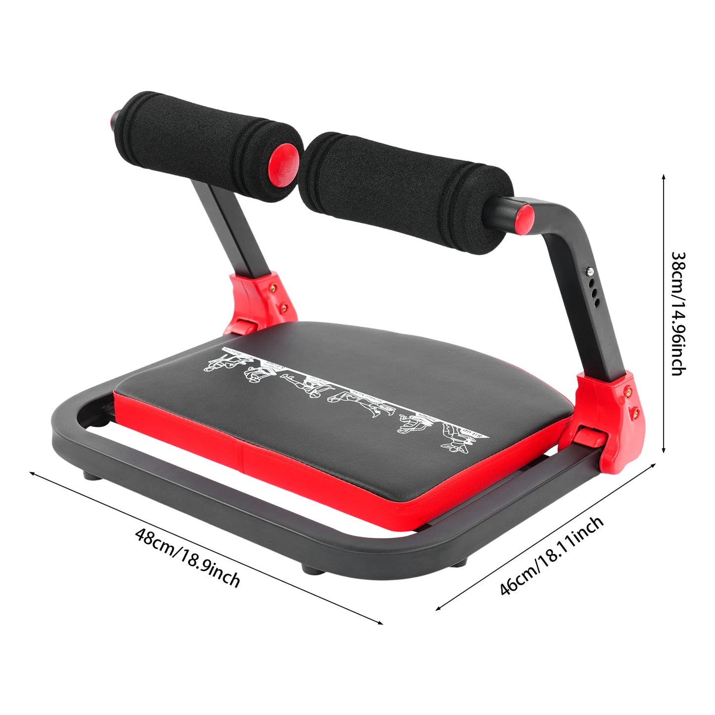 Mini Abdominal Exerciser for Home Gym, Ab Roller with Thick Padding Supports 264.55 lbs Compact Portable Design for Core Workout