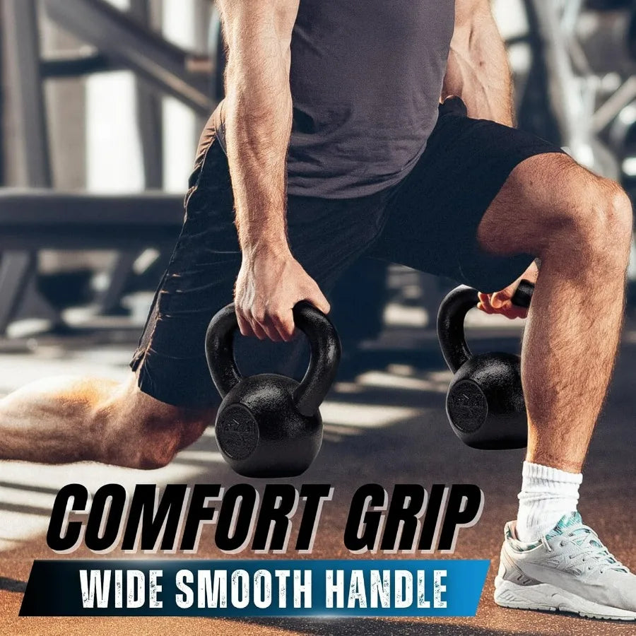 Cast Iron Kettlebell, Strength Training Kettlebells 60lbs for Full Body Workout, Push up, Strength Training - Single for Men
