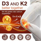 Vitamin D3 K2 Supplement - Helps Maintain Bone Health and Immune Health, Promotes Absorption and Enhances Body Immunity