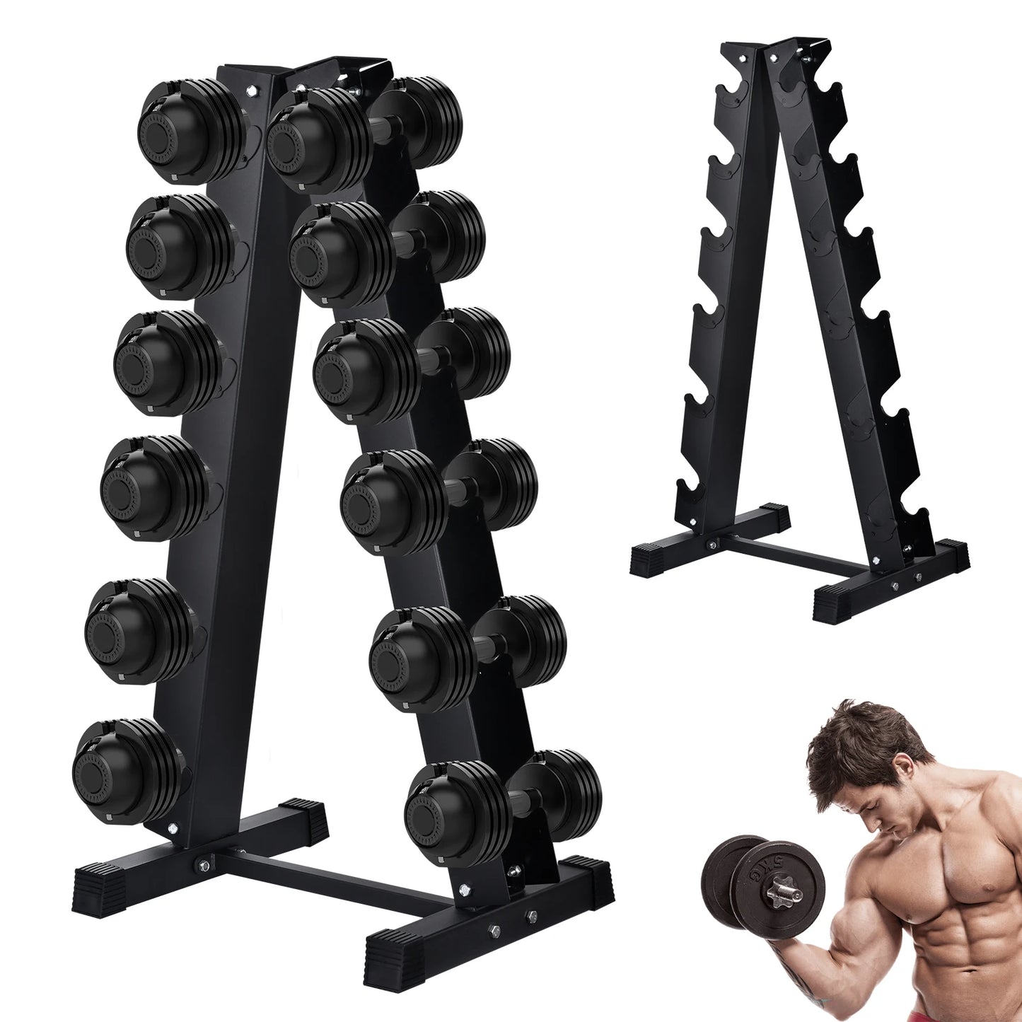 Dumbbell Rack Stand Heavy Duty Dumbbell Stand Space Saver Tree Shape Weight Stand Storage Organizer for Gym Workout