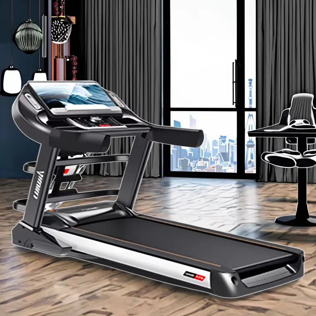 Commercial Home Fitness Ultra-Wide LED Treadmill Multifunctional Foldable Wireless Heart Monitor Electric Cardio Equipment 3.5HP