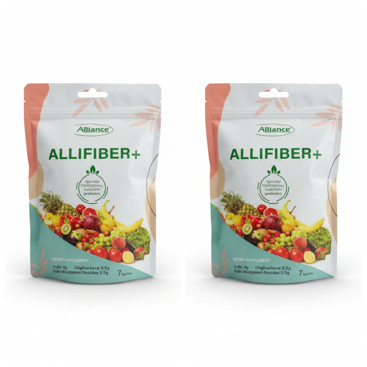 Alliance ALLIFIBER+ Prebiotic Fiber Powder Supplement - Inulin & Oligofructose Blend for Gut Health - 7 Sachets