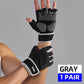 VBOSi Anti-Slip Silicone Breathable Half Finger Sports Gloves for Deadlift Wrist Support with Adjustable Straps for Women Men