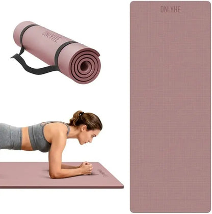 Extra Thick 8mm Yoga Mat, 72x26 inches, TPE Material, Anti-Slip & Lightweight for Fitness, Travel, Gym