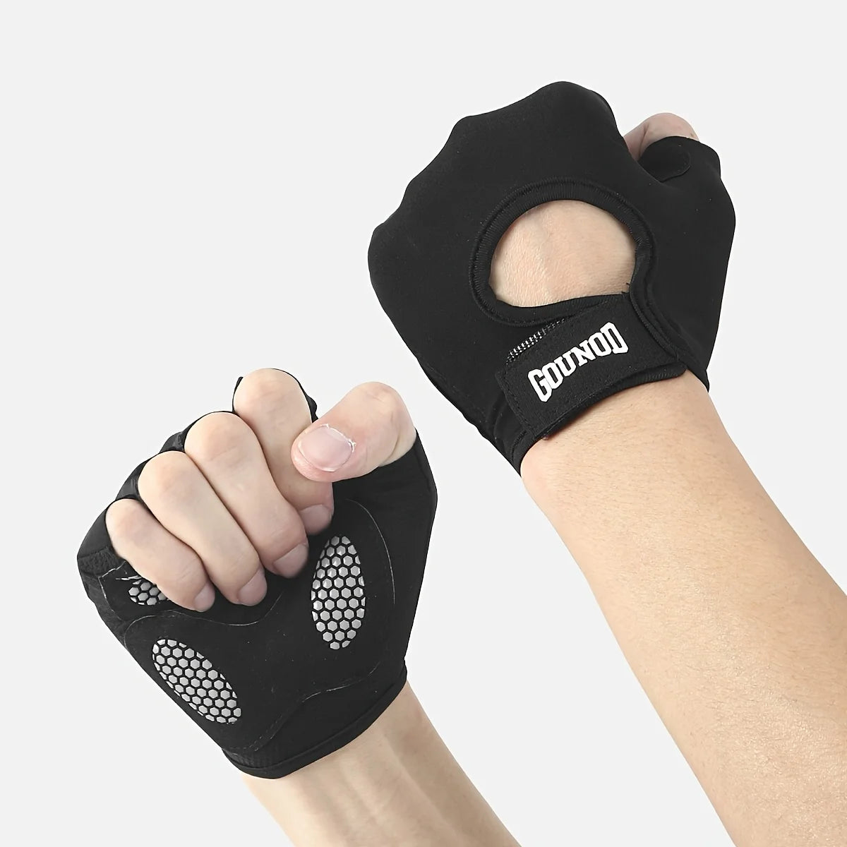 GOUNOD 1 pair of half-finger sports gloves, anti-slip and breathable sports gloves, weightlifting and yoga, comfortable fitness