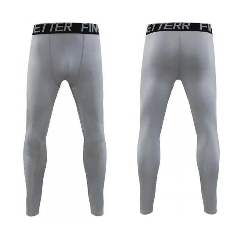 Men's Bodybuilding Activewear Fitness Suit with Elastic Compression Tights Slim Fit Workout Pants and Gym Muscle Boosting Runnin