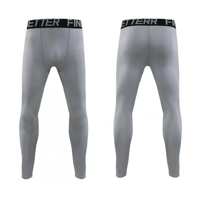 Men's Bodybuilding Activewear Fitness Suit with Elastic Compression Tights Slim Fit Workout Pants and Gym Muscle Boosting Runnin