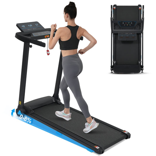 Treadmill with Incline for Home 10.0MPH 300 LBS Capacity Quiet Foldable Treadmills with Heart Rate Sensors Type C USB Bluetooth