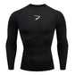 Men Running Compression T-shirt Long Sleeve Sport Tees Gym Fitness Sportshirts Male Jogging Tracksuit Homme Athletic Shirt Tops