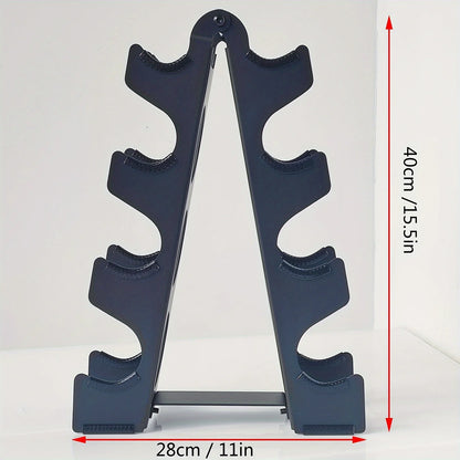 3、4 Tier Heavy Duty Dumbbell Rack, Weight Plate Storage Stand, Compact Home Gym Organizer for Dumbbells & Barbells