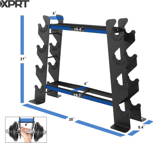 Heavy-Duty Dumbbell Rack with 400 lbs Capacity, Space-Saving A-Frame Design for Home Gym Storage
