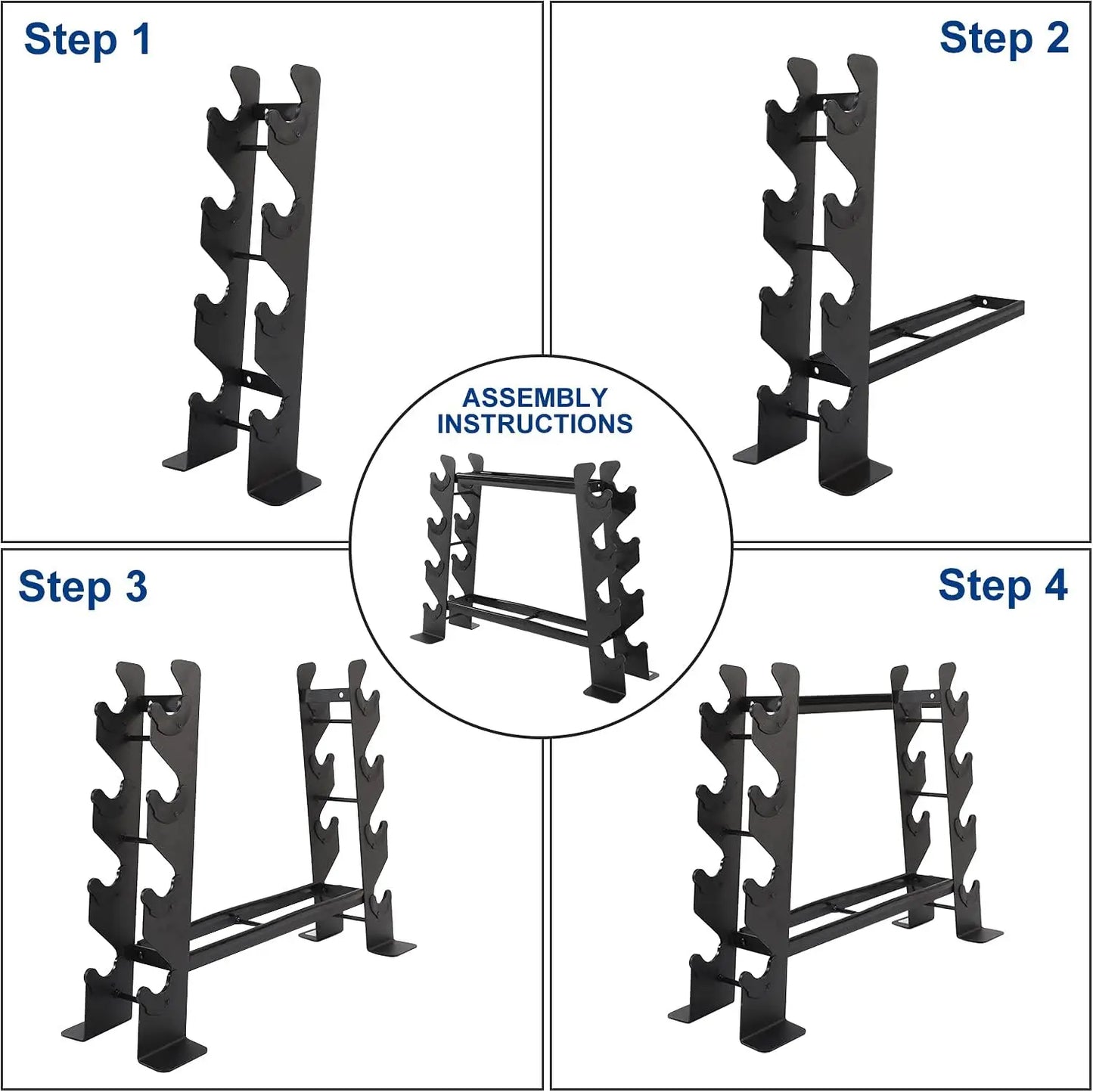 Heavy-Duty Dumbbell Rack with 400 lbs Capacity, Space-Saving A-Frame Design for Home Gym Storage