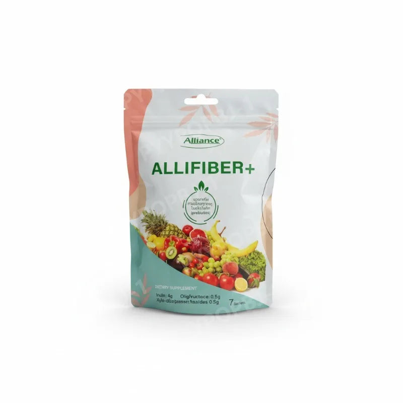 Alliance ALLIFIBER+ Prebiotic Fiber Powder Supplement - Inulin & Oligofructose Blend for Gut Health - 7 Sachets