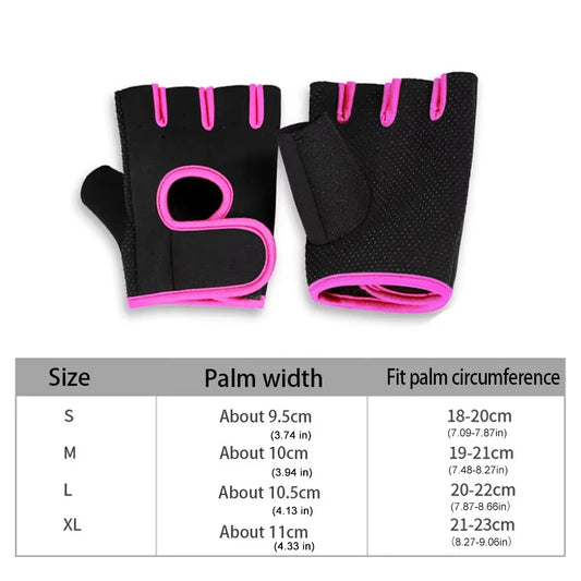 1 Pair Unisex Adjustable Sports Gloves For Autumn And Winter with Anti-slip Silicone Dots for Weightlifting Cycling Squat