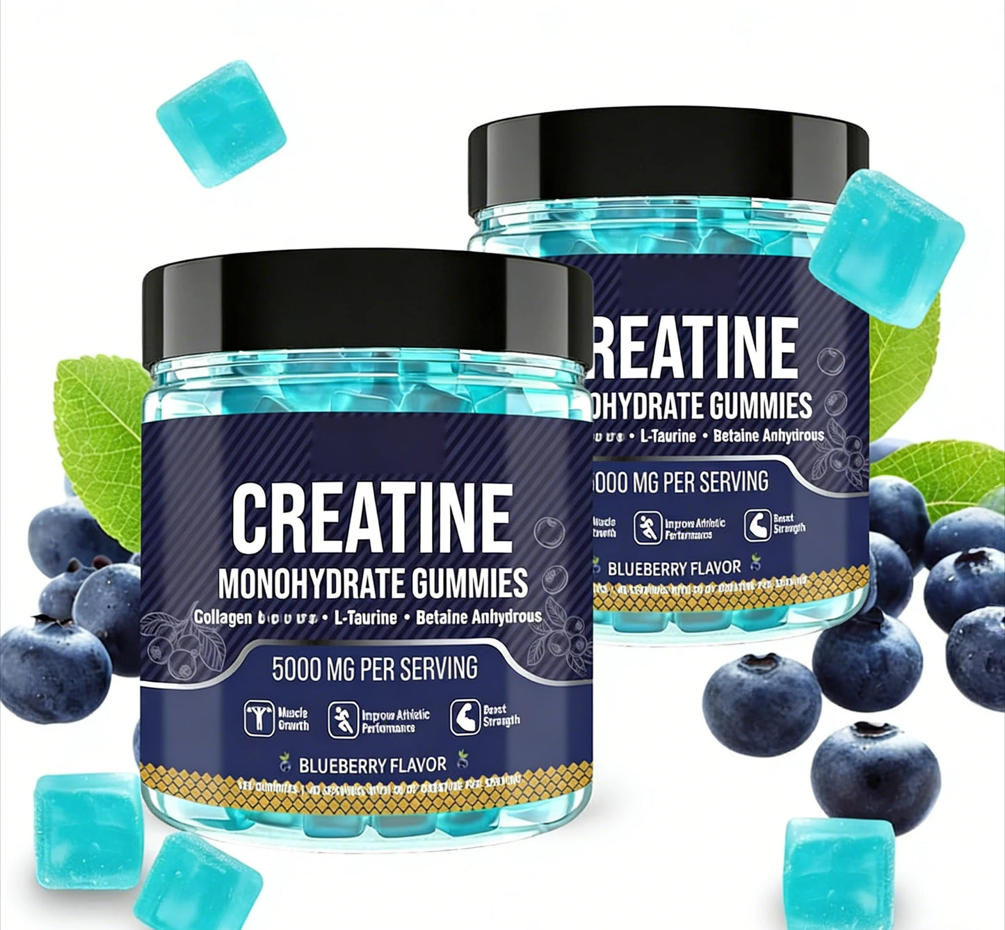 Creatine Monohydrate Gummies Complex for Men Women, Creatine Monohydrate Supplement for Muscle Growth, Strength & Energy Support