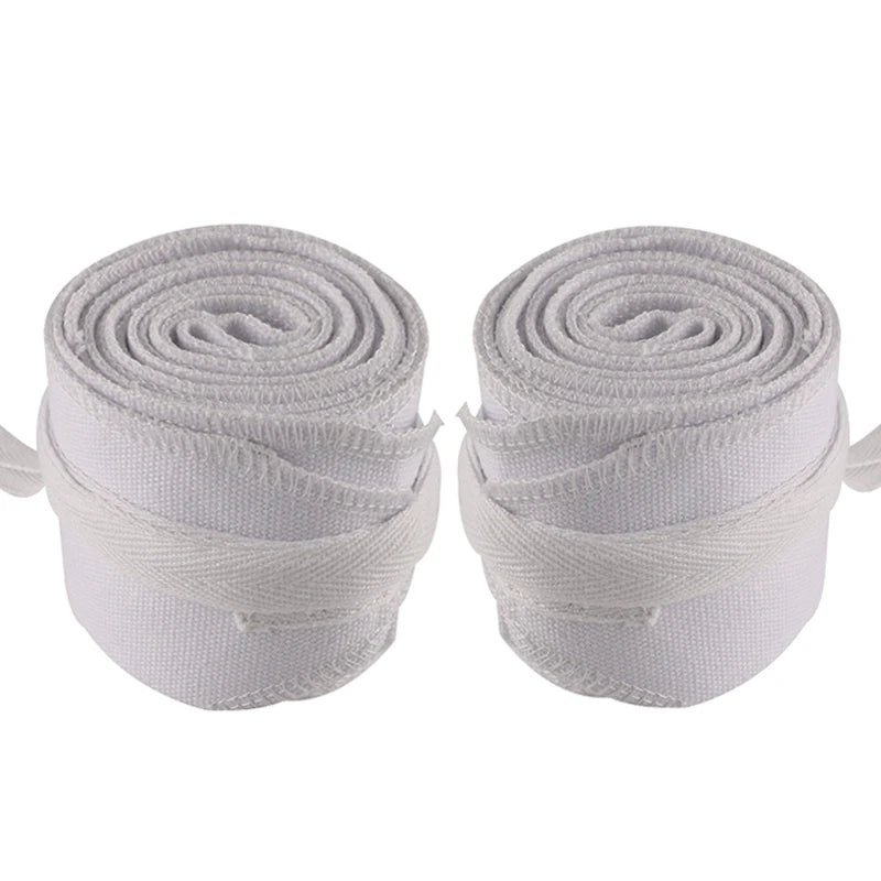 100% Cotton Powerflifting Straps,Soft White Weight Lifting Wrist Support,Fitness Safety Support,Wrist Straps,1Pair