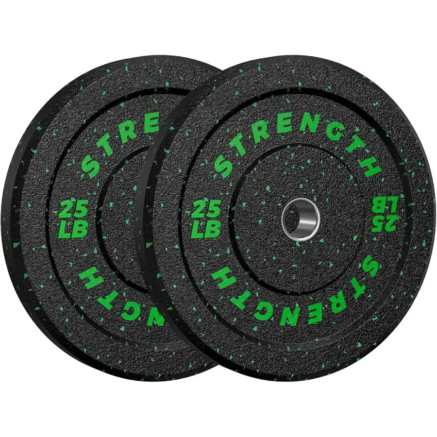 2-Inch Bumper Plates Barbell Rubber Weight Plates Set for Home Gym Strength Training 20-260lbs Multiple Options