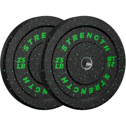 2-Inch Bumper Plates Barbell Rubber Weight Plates Set for Home Gym Strength Training 20-260lbs Multiple Options