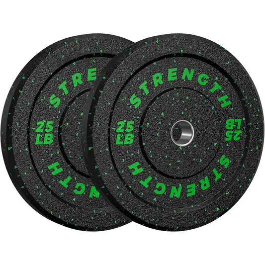 2-Inch Bumper Plates Barbell Rubber Weight Plates Set for Home Gym Strength Training 20-260lbs Multiple Options