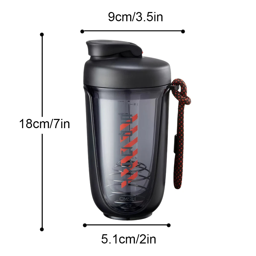 590ml Sports Shaker Bottles with Shaker Ball Drink Shake Bottle Leak Proof Whey Protein Powder Mixer Bottle for Indoor Outdoor