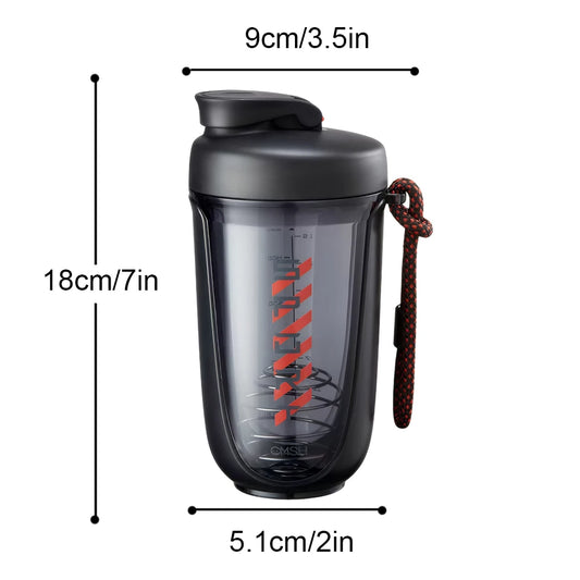 590ml Sports Shaker Bottles with Shaker Ball Drink Shake Bottle Leak Proof Whey Protein Powder Mixer Bottle for Indoor Outdoor