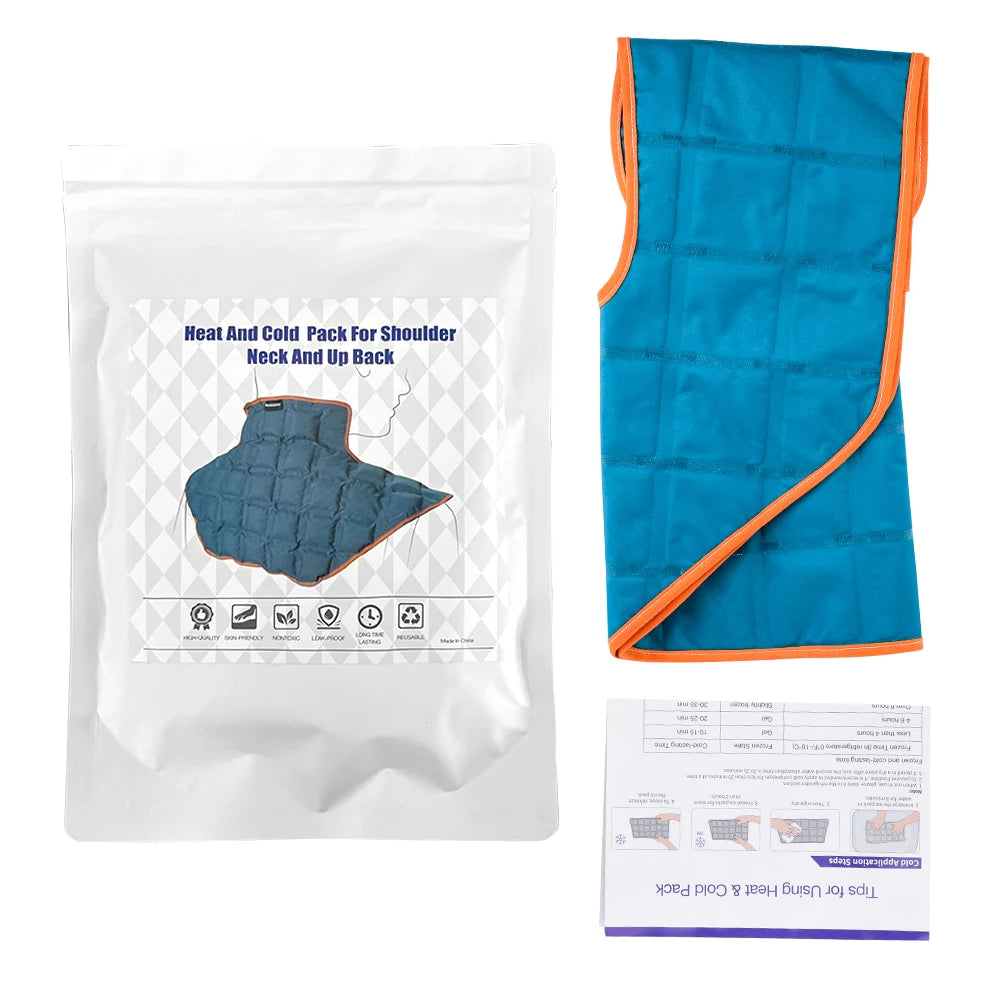 Reusable Ice Pack for Neck Shoulders Upper Back Discomfort Large Shoulder Ice Wrap Polymer Resin Cold Hot Compress Therapy