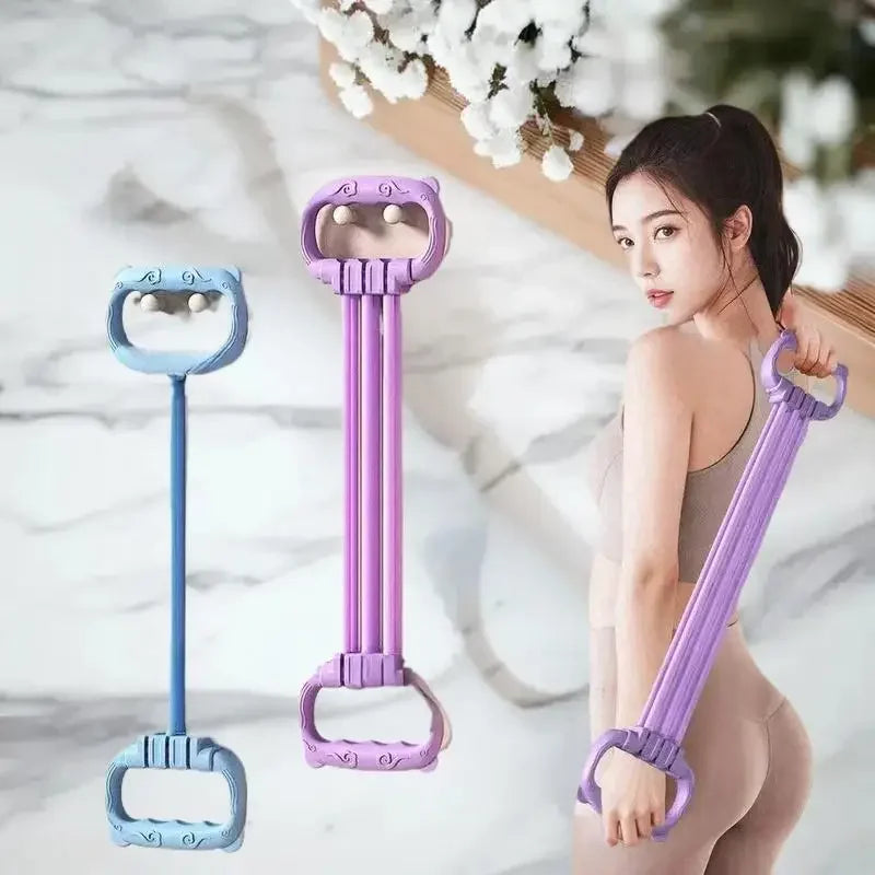 Yoga Tension Ropes,Adjustable Weight Resistance Bands for Shoulder and Back Workout, Home Gym Fitness Stretch Straps