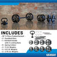 Adjustable Weight Set for Home Gym - Durable Steel Barbell Curl Bar with Multiple Use Options - Gray and Black Finish - Customi