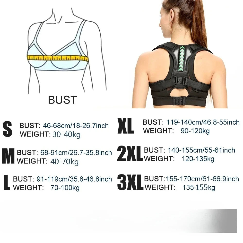 Back Shoulder Posture Corrector Belt Clavicle Spine Support Reshape Your Body Home Office Sport Upper Back Neck Brace