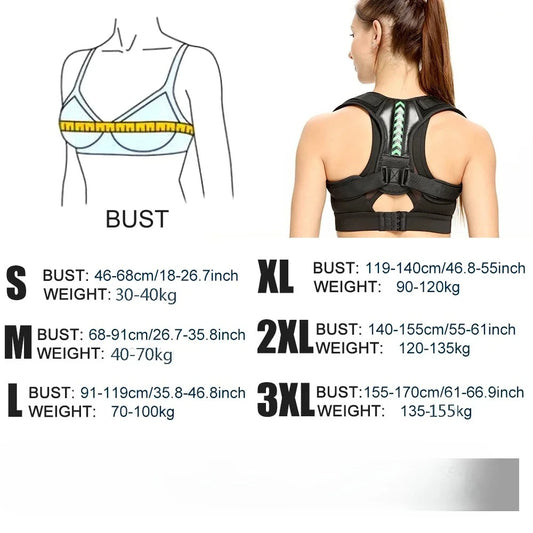 Back Shoulder Posture Corrector Belt Clavicle Spine Support Reshape Your Body Home Office Sport Upper Back Neck Brace