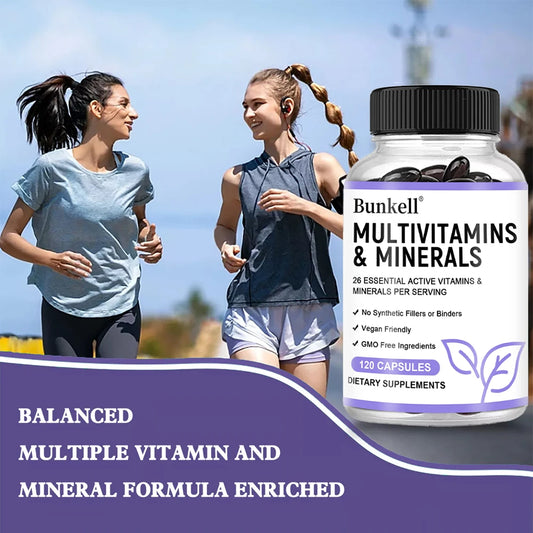 Multivitamin Capsules - 26 Essential Active Vitamins & Minerals - Repairs Skin,Promotes Liver Health,Boosts Energy