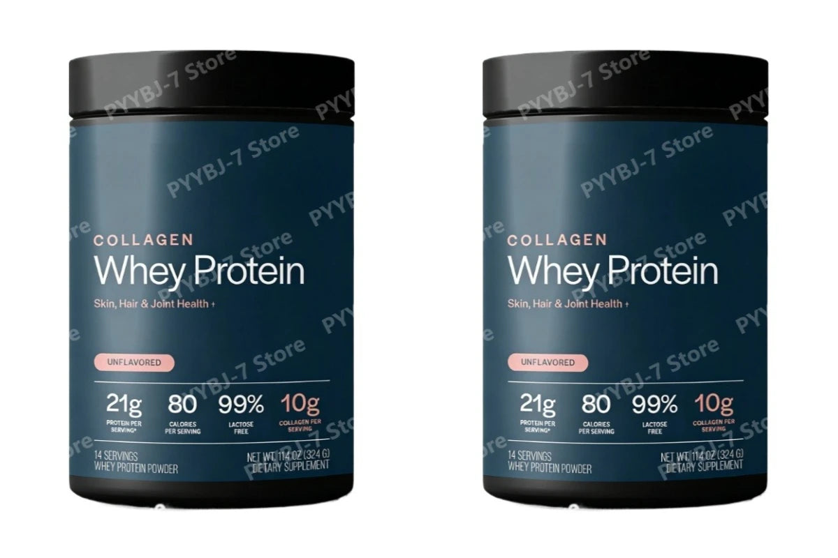 Whey Protein Powder Unflavored Muscle Recovery Joint Health Skin Hydration Grass-Fed Collagen Daily Nutrition Support