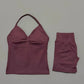 Yoga 2 Pieces Gym Set Women Backless Halter Tops High Waist Seamless Shorts Gym Suit Fitness Sports Bras Sportswear Workout Sets