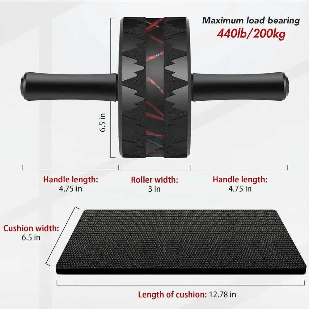 Portable Ab Roller Wheel for Core Strength Training - Exercise Equipment for Men and Women, Quiet Use at Home or Travel