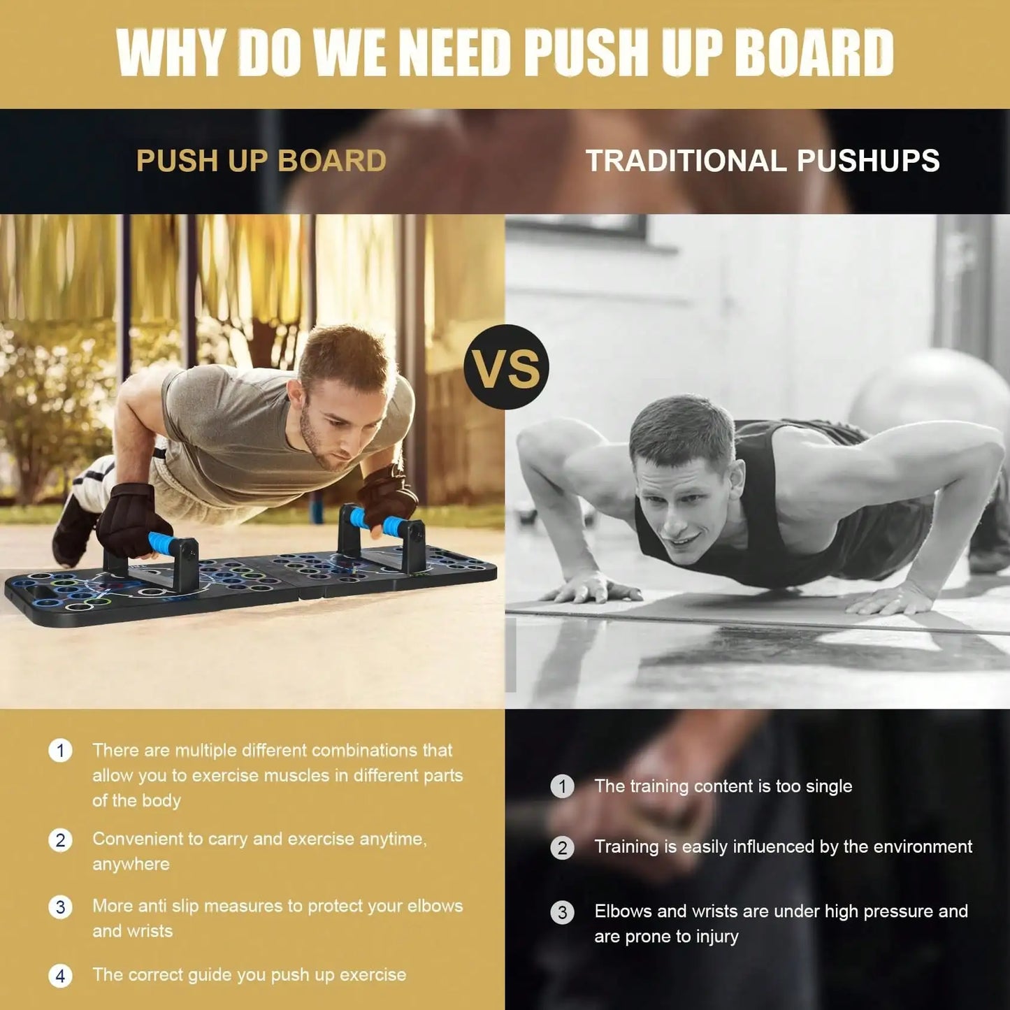 Foldable 54-in-1 Push Up Board – Portable Home Gym System with Adjustable Bars for Strength Training
