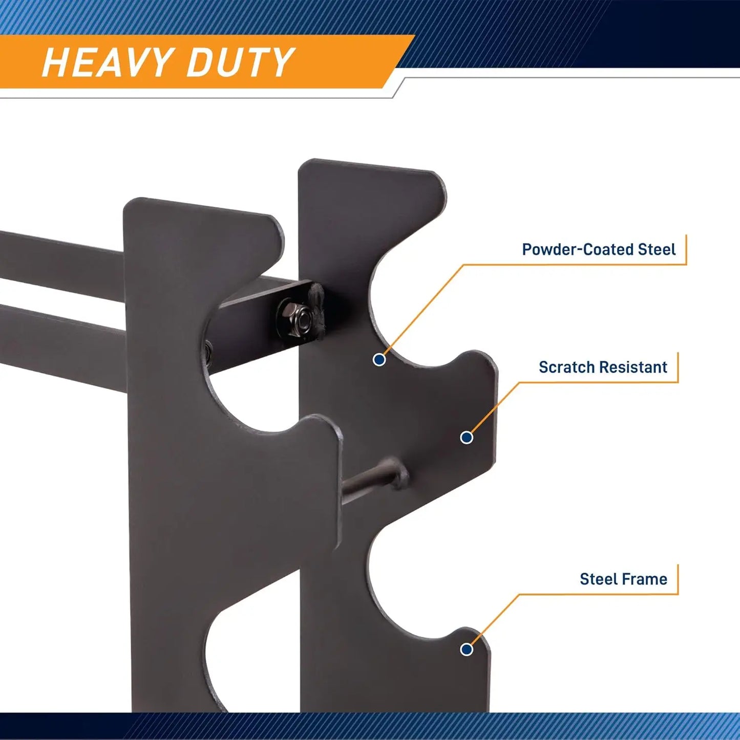 Heavy-Duty Dumbbell Rack Organizer for Home Gym - Space-Saving Steel Storage