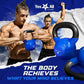 Kettlebell, 40LB Vinyl Coated Cast Iron Strength Training Kettlebells for Home Gym Exercises, Fitness, Full Body Workout Equipme
