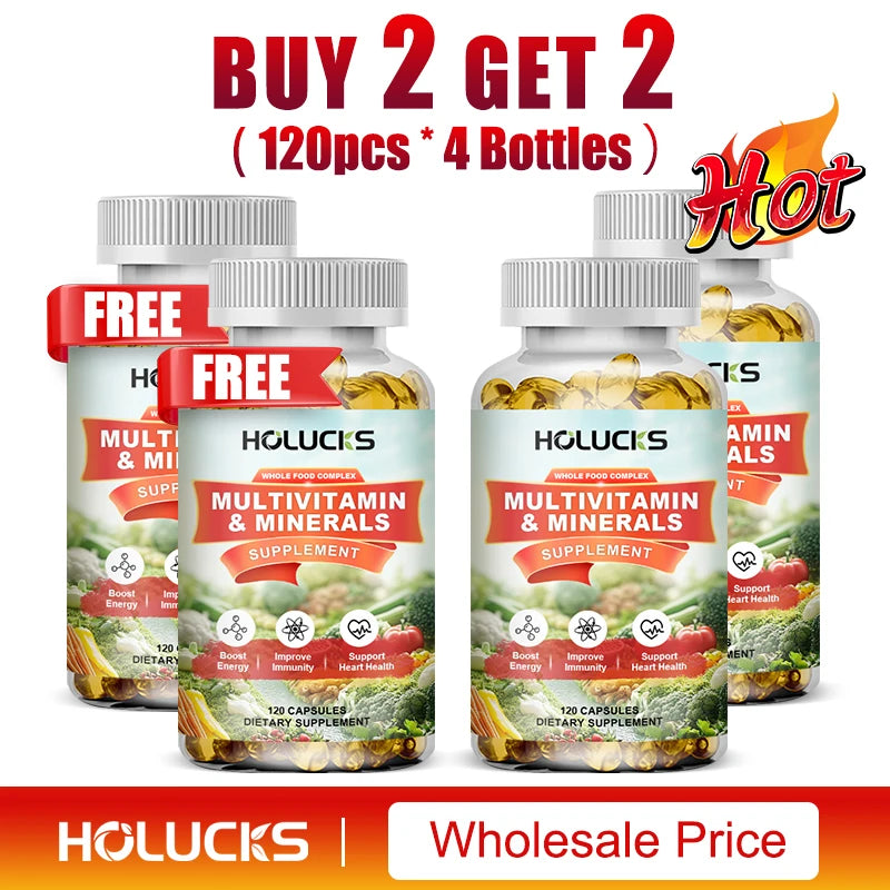 Multivitamin Mineral Supplement for Men & Women, Heart Health, Immune Support, Anti-Aging & Daily Energy