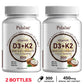 Vitamin D3 K2 Supplement - Helps Maintain Bone Health and Immune Health, Promotes Absorption and Enhances Body Immunity