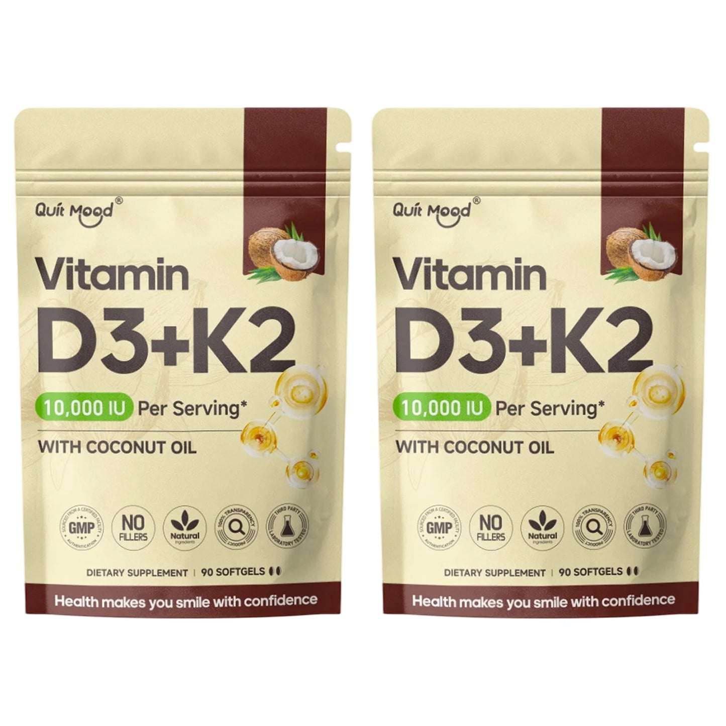 Vitamin D3K2，assists calcium absorption, trace ingredient vitamin supplement soft capsule