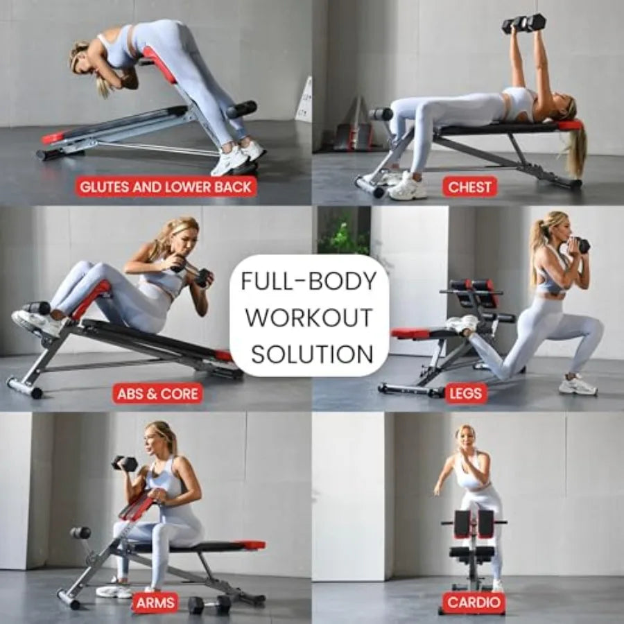 Multi-Functional Weight Bench for Full All-in-One Body Workout Adjustable Workout Bench Press for Home Gym Fitness Equipment in