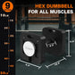 Adjustable Two Dumbbells Or Dumbbells Sets 50LB Square Dumbbell 9 In 1 Free Weights For Multi Weight Options Quick-Lock Adjustable